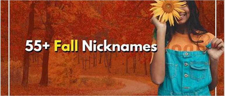Cute fall nicknames